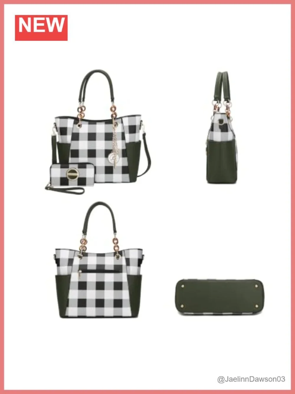 Vegan Leather Tote Bag with Wallet Set, Top Handle Purse, Adjustable Crossbody